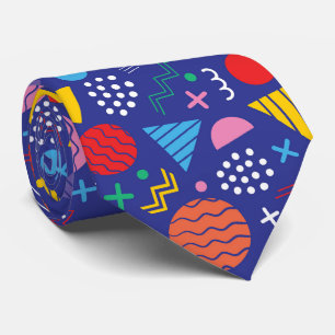 Memphis style pattern tie