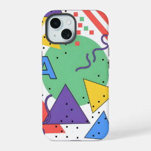 Memphis Style Phone Case Dopamine Decor Bold Geome