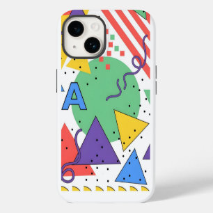 Memphis Style Phone Case Dopamine Decor Bold Geome