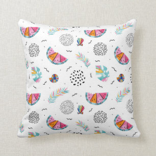 Memphis Style Tropical Summer Pattern Cushion