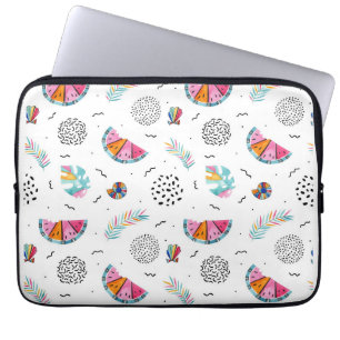 Memphis Style Tropical Summer Pattern Laptop Sleeve