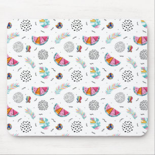 Memphis Style Tropical Summer Pattern Mouse Pad