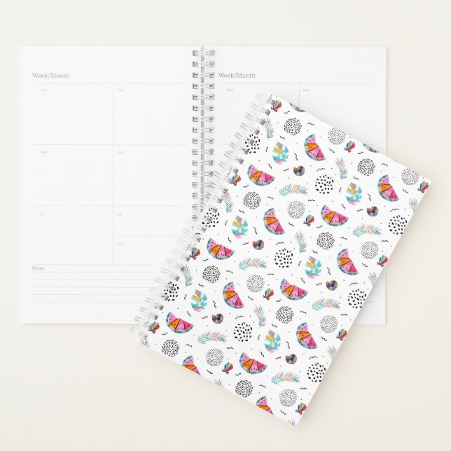 Memphis Style Tropical Summer Pattern Planner (Display)