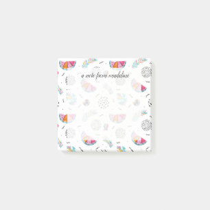Memphis Style Tropical Summer Pattern Post-it Notes