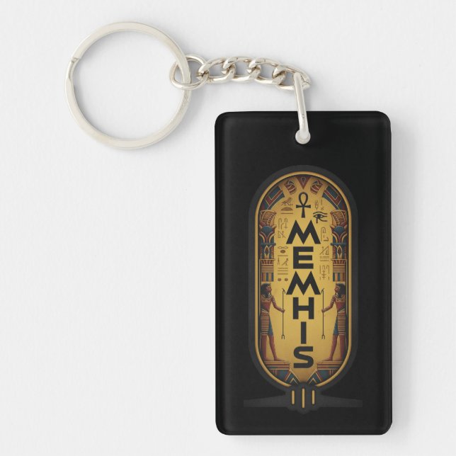 Memphis, Tennessee - Ancient Egyptian Tribute Key Ring (Front)