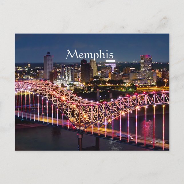 Memphis, Tennessee Personalised Holiday Postcard (Front)