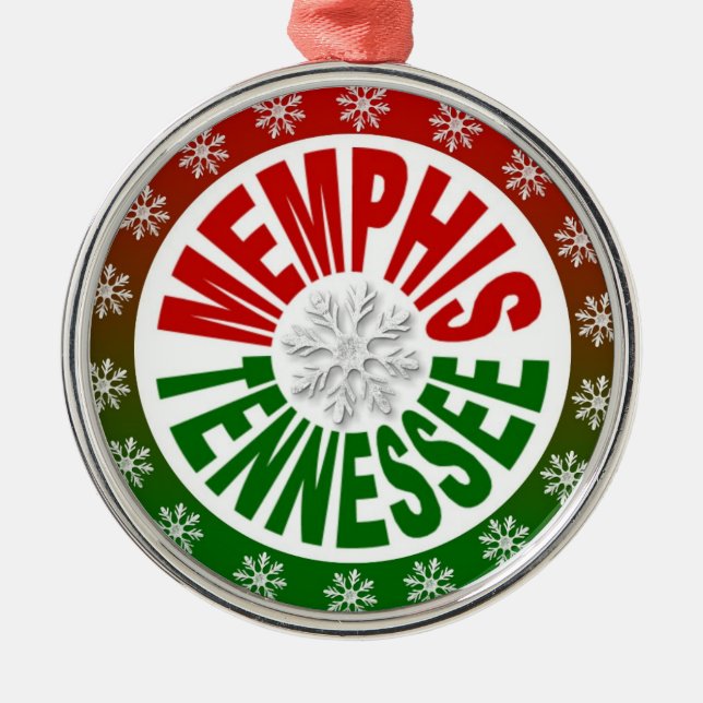 Memphis Tennessee red green ornament (Front)