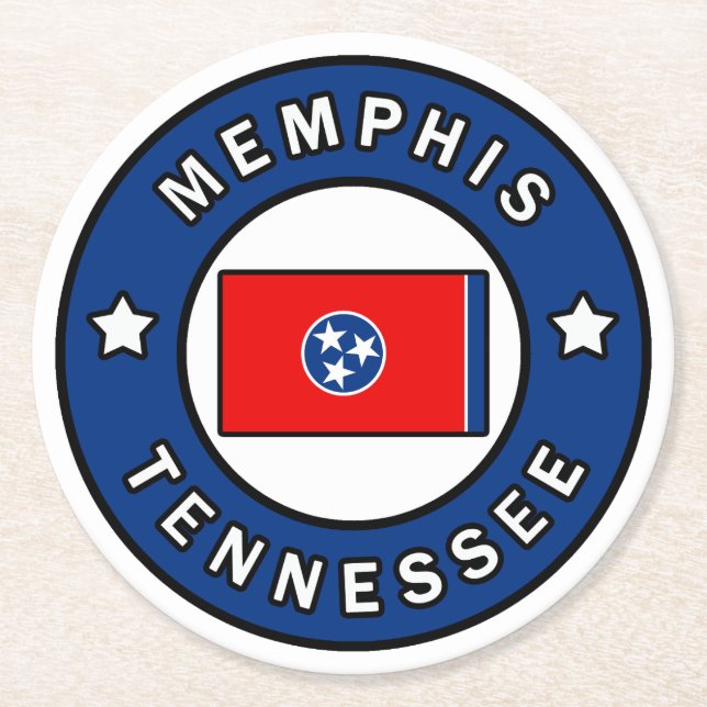 Memphis Tennessee Round Paper Coaster (Front)