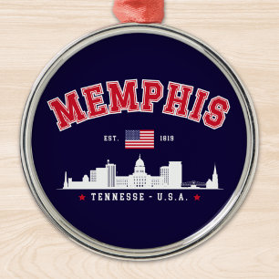 "Memphis Tennessee – Skyline City Metal Ornament
