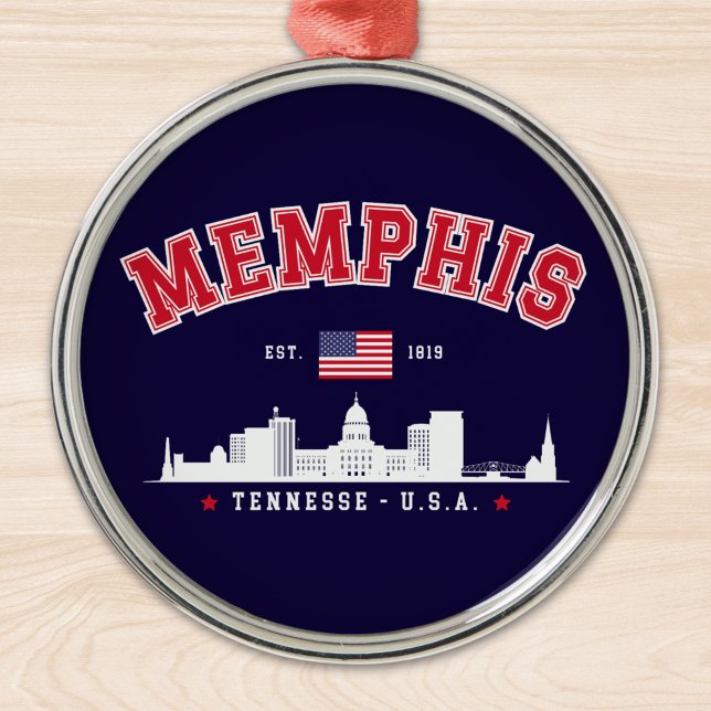 "Memphis Tennessee – Skyline City Metal Ornament (Creator Uploaded)