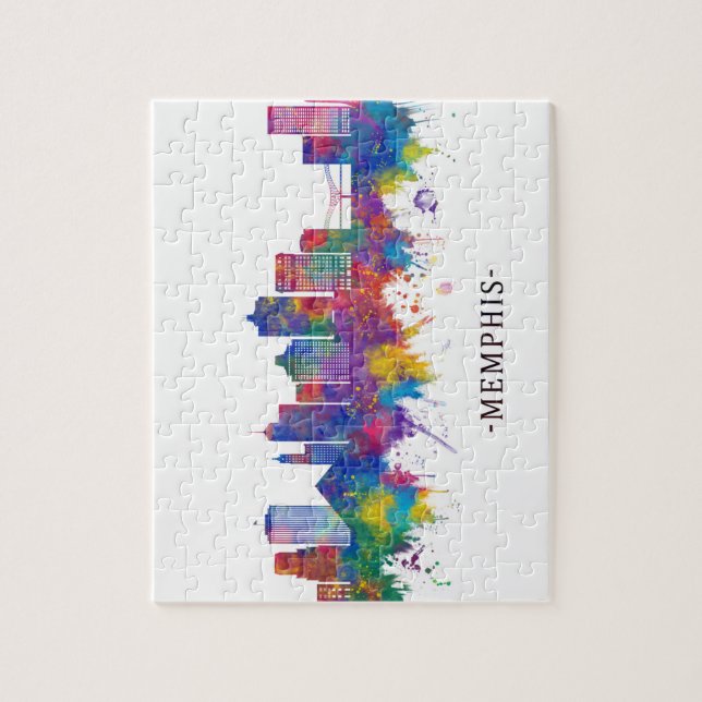 Memphis Tennessee Skyline Jigsaw Puzzle (Vertical)
