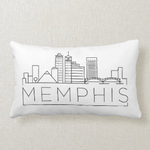 Memphis, Tennessee Skyline Lumbar Cushion
