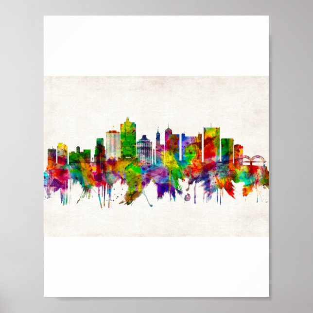 Memphis Tennessee Skyline Poster (Front)