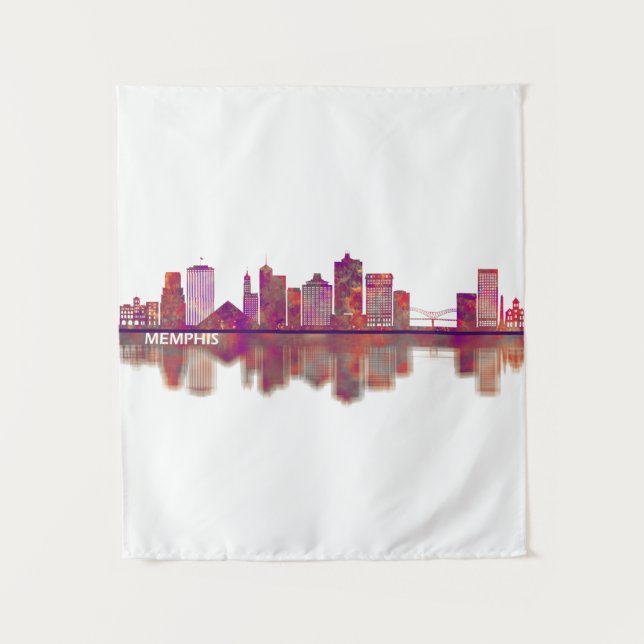 Memphis Tennessee Skyline Tapestry (Front)