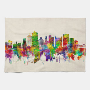 Memphis Tennessee Skyline Tea Towel