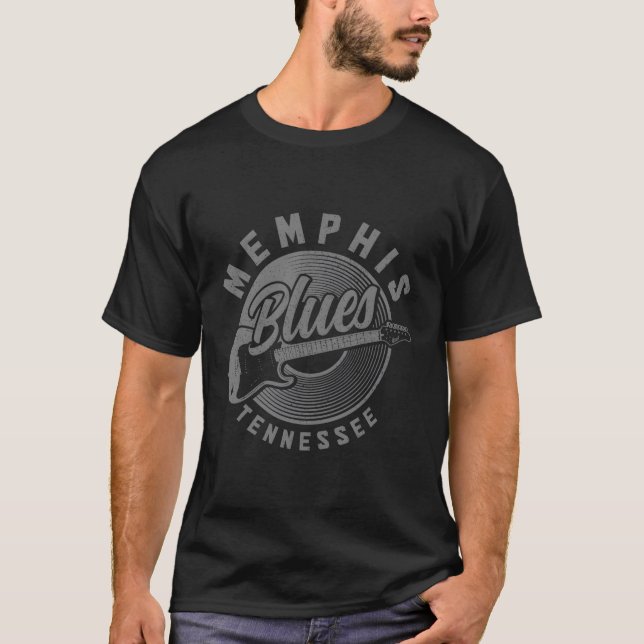 Memphis Tennessee Tn Pride Guitar Blues Music T-Shirt (Front)