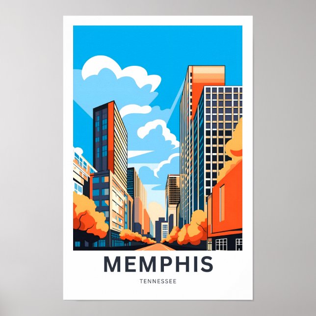 Memphis Tennessee Travel Print (Front)