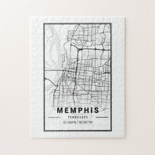 Memphis Tennessee USA Cities Travel City Map Jigsaw Puzzle