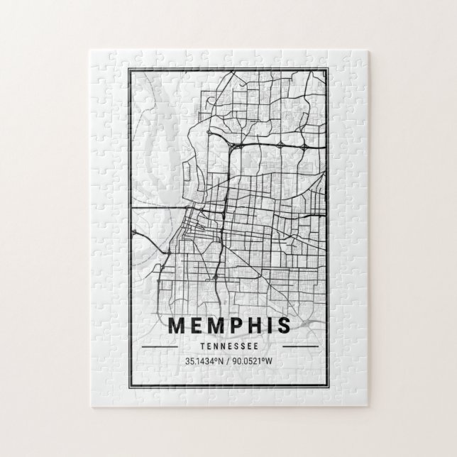 Memphis Tennessee USA Cities Travel City Map Jigsaw Puzzle (Vertical)