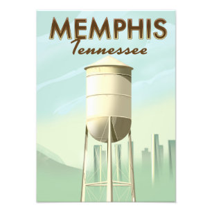 Memphis Tennessee vintage travel poster