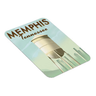 Memphis Tennessee vintage travel poster Magnet