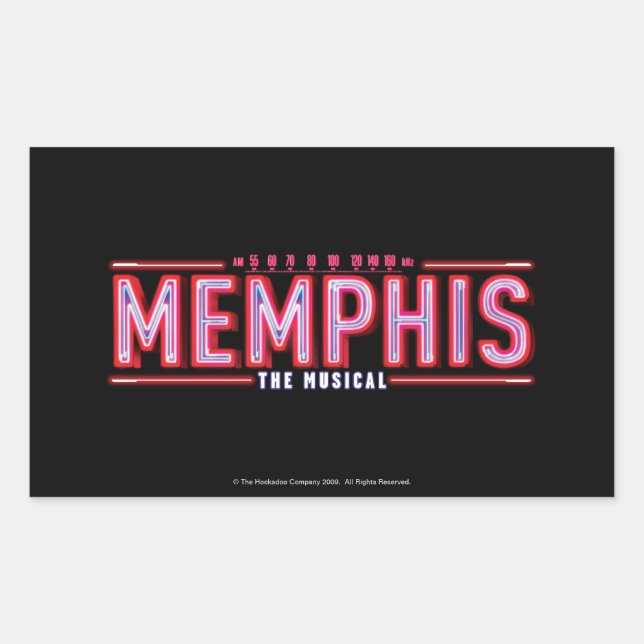 MEMPHIS - The Musical Logo Rectangular Sticker (Front)