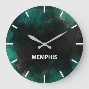 Memphis Time Zone Newsroom Wall Large Clock