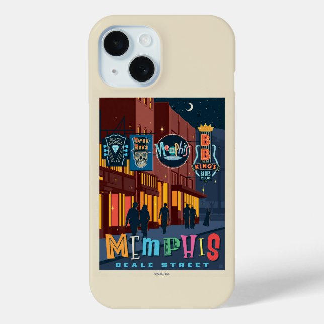 Memphis, TN | Beale Street Neon Case-Mate iPhone Case (Back)