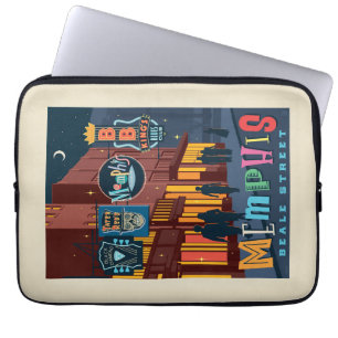 Memphis, TN Beale Street Neon Laptop Sleeve