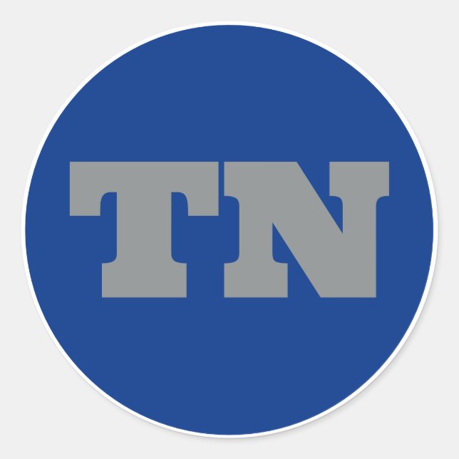 Memphis (TN) - Blue x Grey x White Classic Round Sticker (Front)