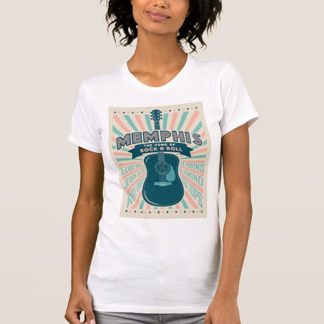 Memphis, TN: Guitar Series | Rock-N-Roll T-Shirt (Front)
