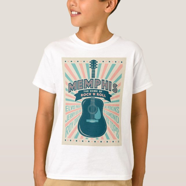 Memphis, TN: Guitar Series | Rock-N-Roll T-Shirt (Front)