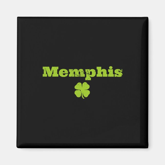 Memphis Tn Irish Pride Shamrock Image St Patricks  Magnet (Front)