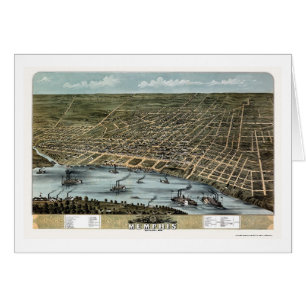 Memphis, TN Panoramic Map - 1870