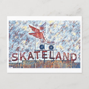 Memphis, TN Skateland Sign painting Postcard