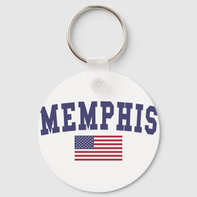Memphis US Flag Key Ring (Front)