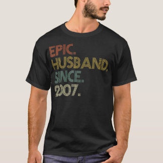 Men 15th Wedding Anniversary Shirts, Epic Husband  T-Shirt