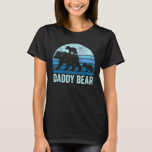 Men  2 Kid Daddy Bear Dad Daddy Bear T-Shirt