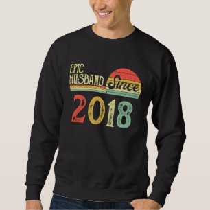 Men 4th Wedding Anniversary Epic Husband Since 20 Sweatshirt