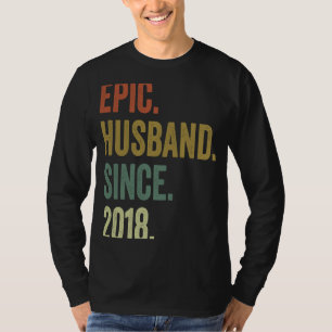 Men 4th Wedding Anniversary  Epic Husband Since 20 T-Shirt