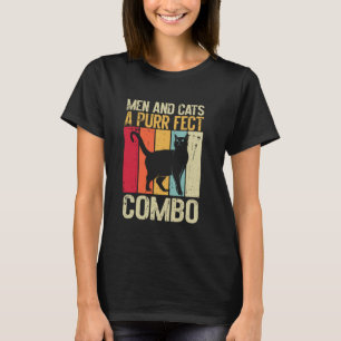 Men and Cats A Purr Fect Combo Cat Dad T-Shirt