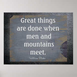 Men and Moutains - Art print--William Blake quote Poster