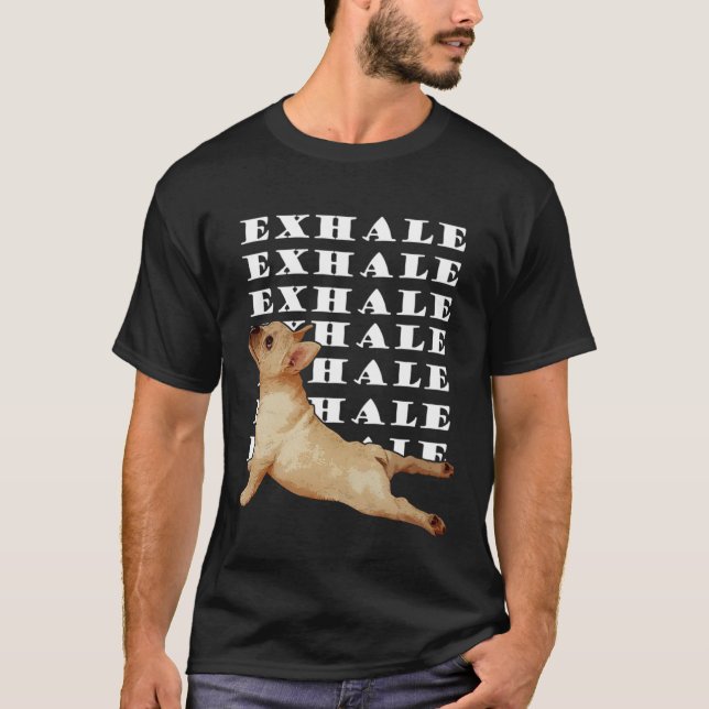 Men And Women French Bulldog Yoga Statue  Joga T-Shirt (Front)