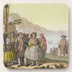 Men and women in elaborate costume, Chile, from 'L Coaster