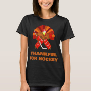 Men And Women Turkey - Thankful For Hockey Thanksg T-Shirt