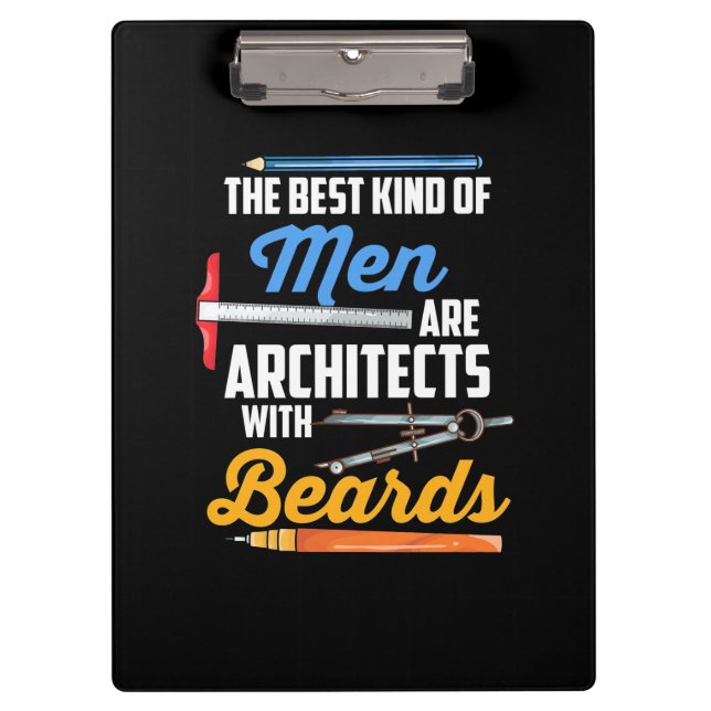 Men Architects With Beards Clipboard (Front)