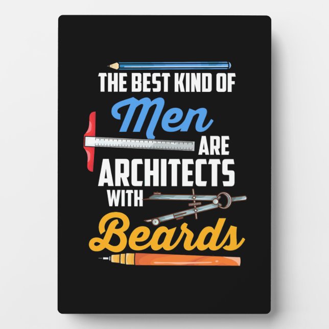 Men Architects With Beards Plaque (Front)
