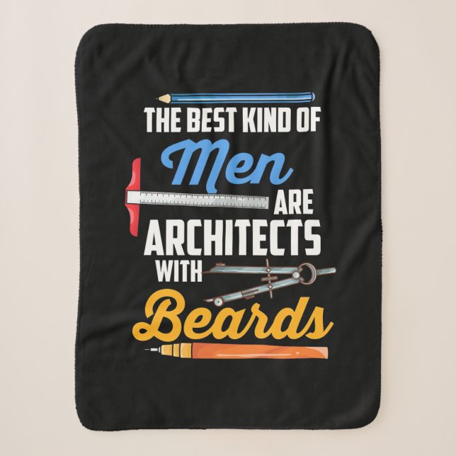 Men Architects With Beards Sherpa Blanket (Front)