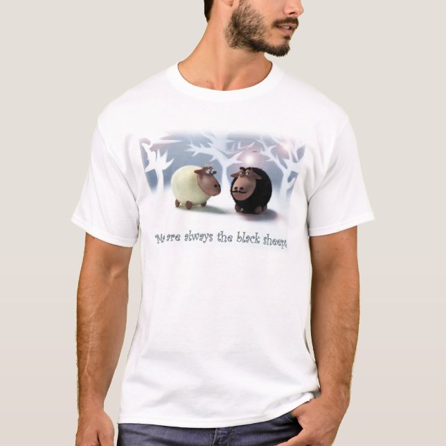 Men are always the black sheeps Funny T-Shirt (Front)