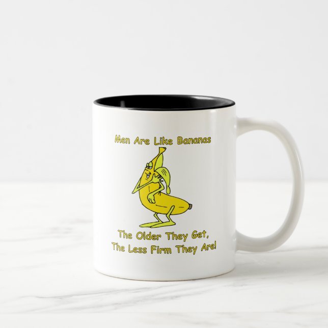 Men Are Like Bananas Two-Tone Coffee Mug (Right)